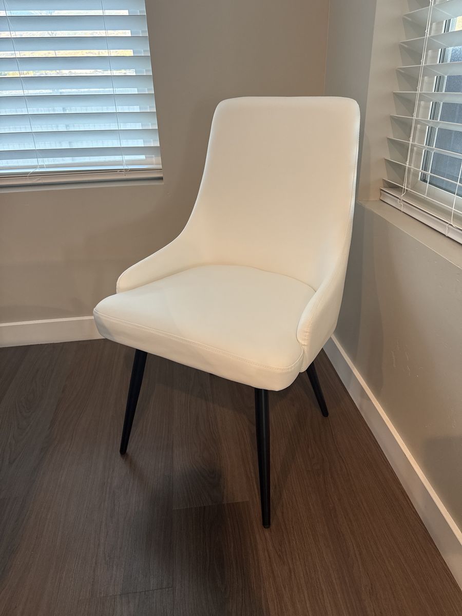New in box- 6 faux leather dining chairs