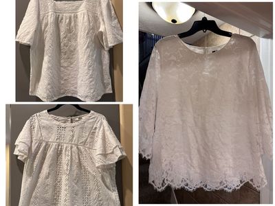 Women’s XL Eyelet/Lace Tops $5 each