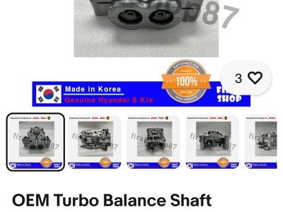 Turbo balance shaft assembly. Hyundai 2.0l