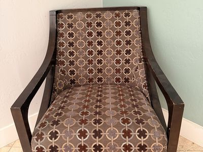 Patterned wood Accent chair