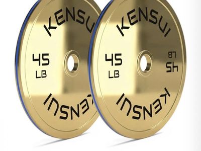 Kensui Calibrated Gold Weight Plates - 45lb (Pair) - High Precision Lifting