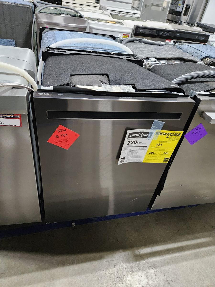 LG Built-in Dishwasher in Black Stainless Steel with EnergyGuide Labels - Brand New