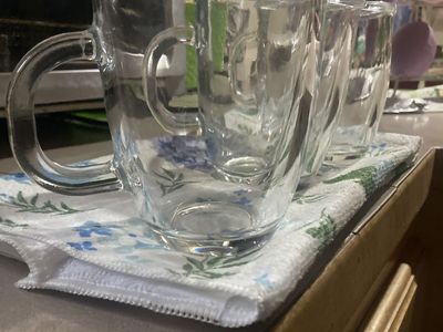 Set Of 3 Glass Hot/Cold Mugs