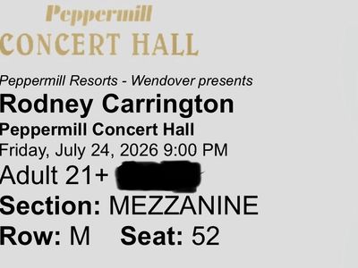Rodney Carrington Concert Tickets - Peppermill Concert Hall, Wendover - July 24, 2026 - Mezzanine