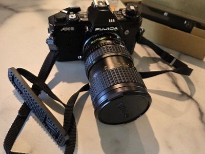Fujica AX-3 SLR 35MM Film Camera W/Lense