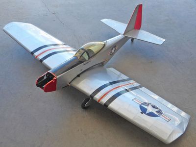 Balsa P-51 Mustang RC Plane (53" Wingspan) with New O.S. Max .46 Engine in Box