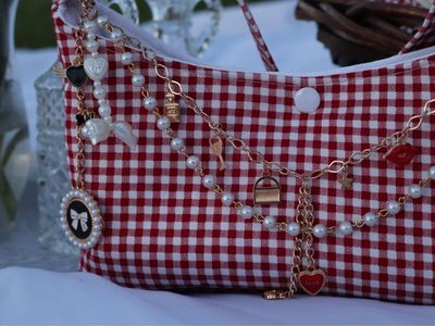 Handmade bags, pouches, charm chains, keychains, bracelets, necklaces…