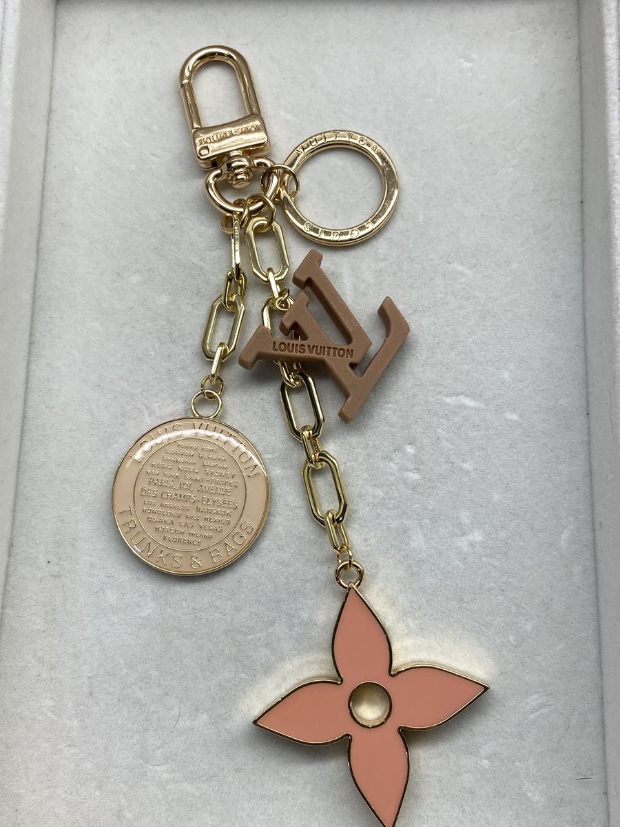 Louis Vuitton Pink Fleur Key Chain/ Bag Charm