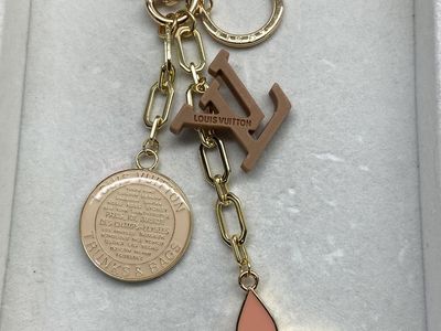 Louis Vuitton Pink Fleur Key Chain/ Bag Charm