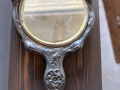 Antique Silver Mirror Stamped