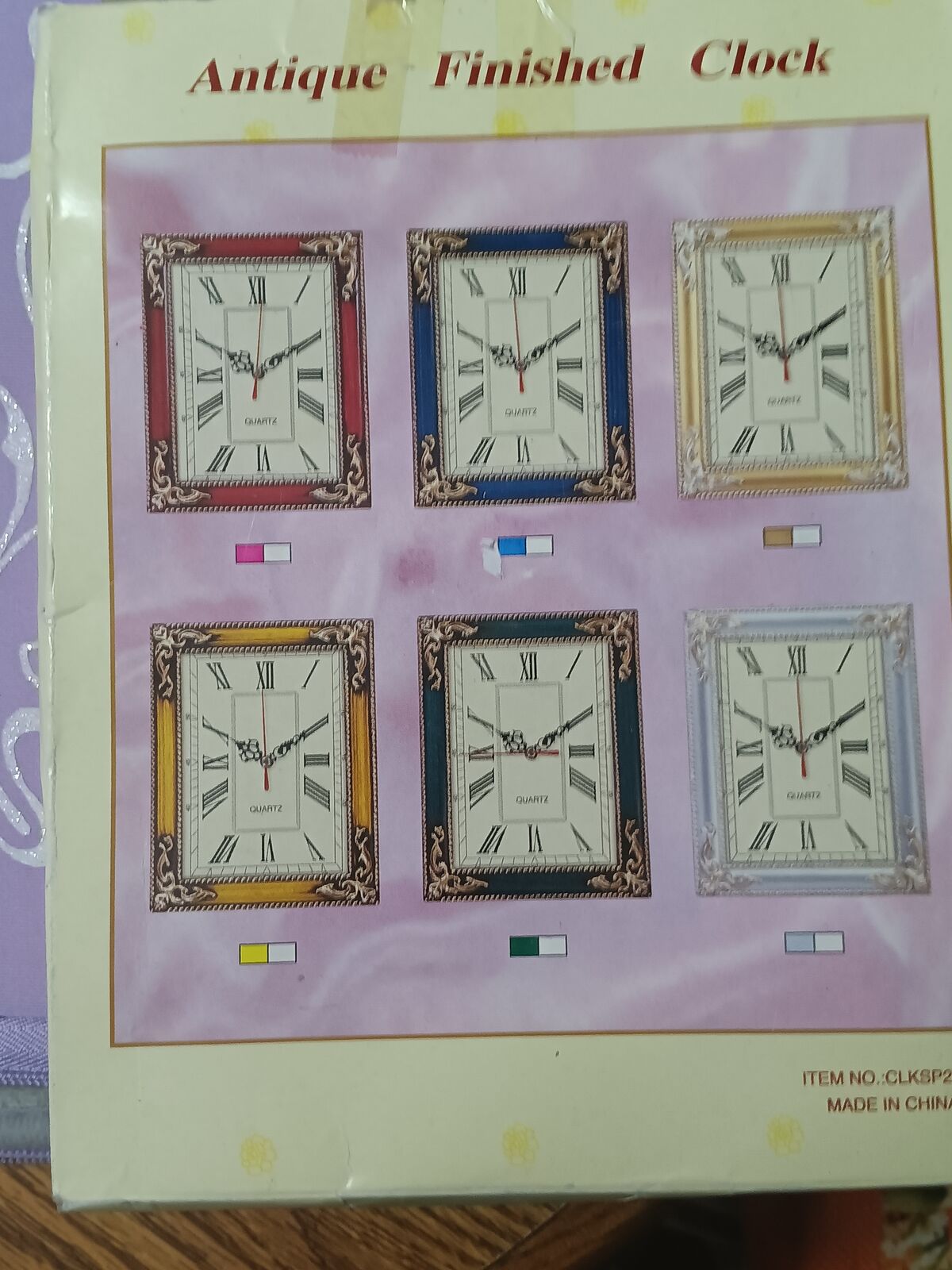 5X7 Antique Finished Clock (Battery not included)