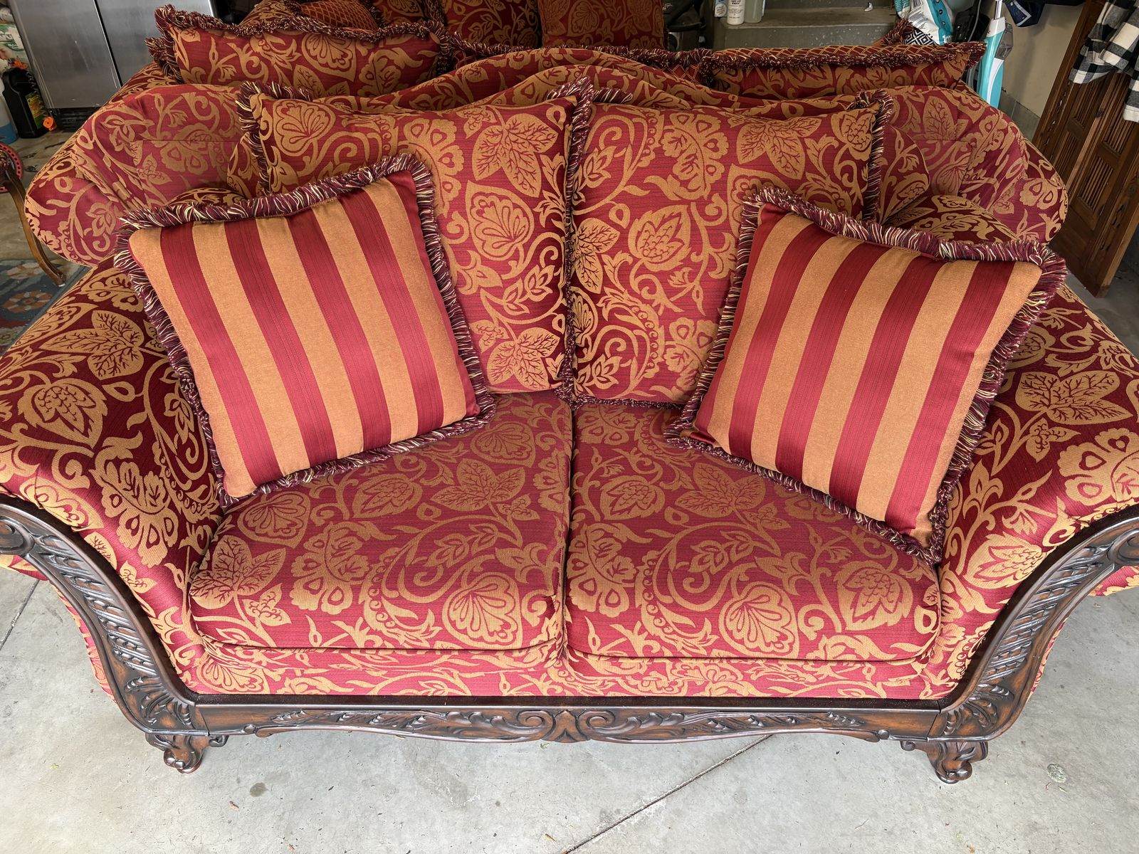 Couch and loveseat 3 piece set