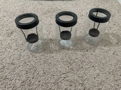 Set of 3 Mason Jar Tea Light Candle Holders