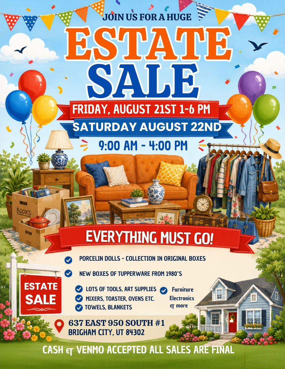 Estate Sale Friday and Saturday!
