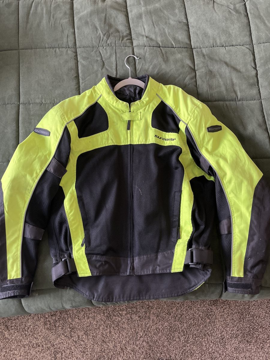 Tourmaster Sonora Air 2.0 Hi-Viz Neon Yellow & Black Mesh Motorcycle Jacket Men's Size L