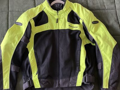 Tourmaster Sonora Air 2.0 Hi-Viz Neon Yellow & Black Mesh Motorcycle Jacket Men's Size L