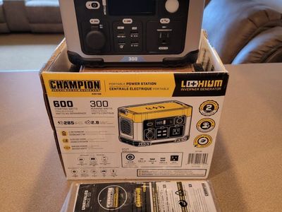 Champion Li-thium 300 Portable Power Station Inverter Generator 600W/300W with Box