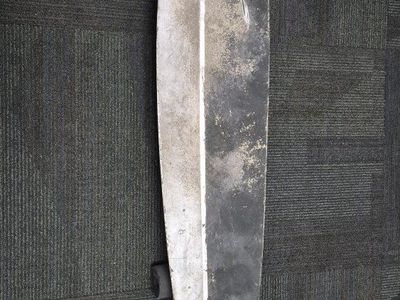 Vintage Metal Skateboard with Rubber Wheels