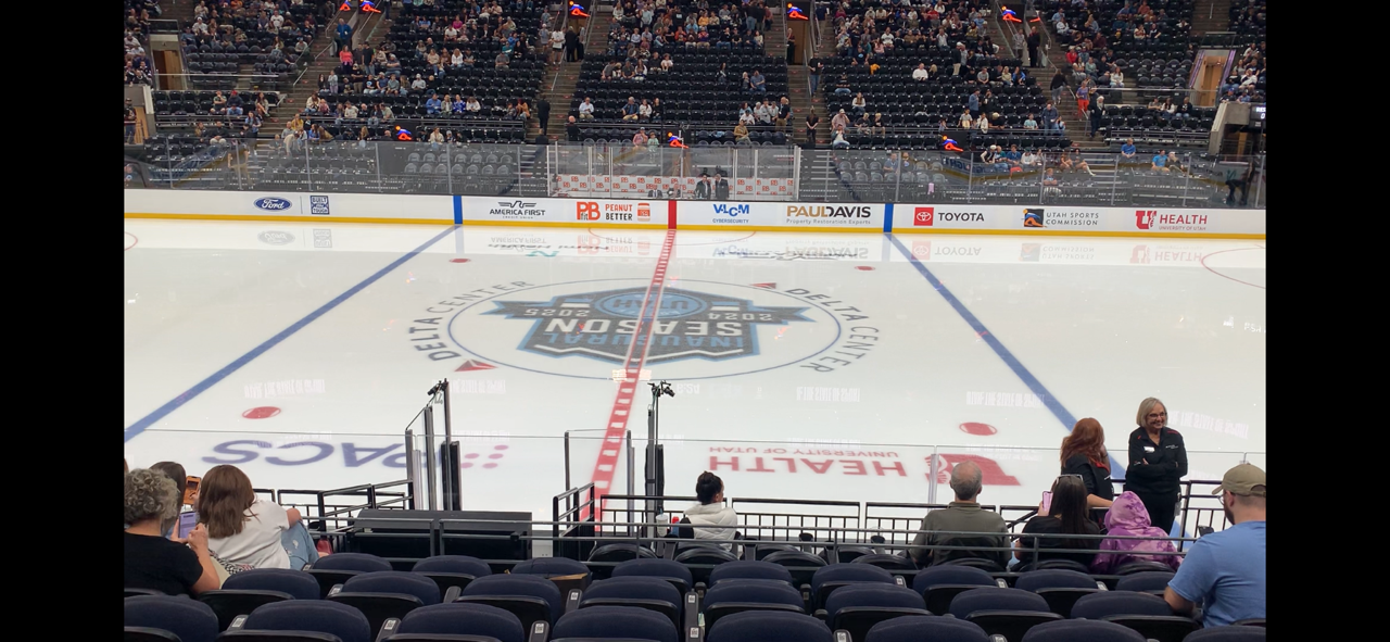 Utah Mammoth vs Anaheim Ducks Two (2) Toyota Club Center Ice Tickets. Sec 7 Row 12