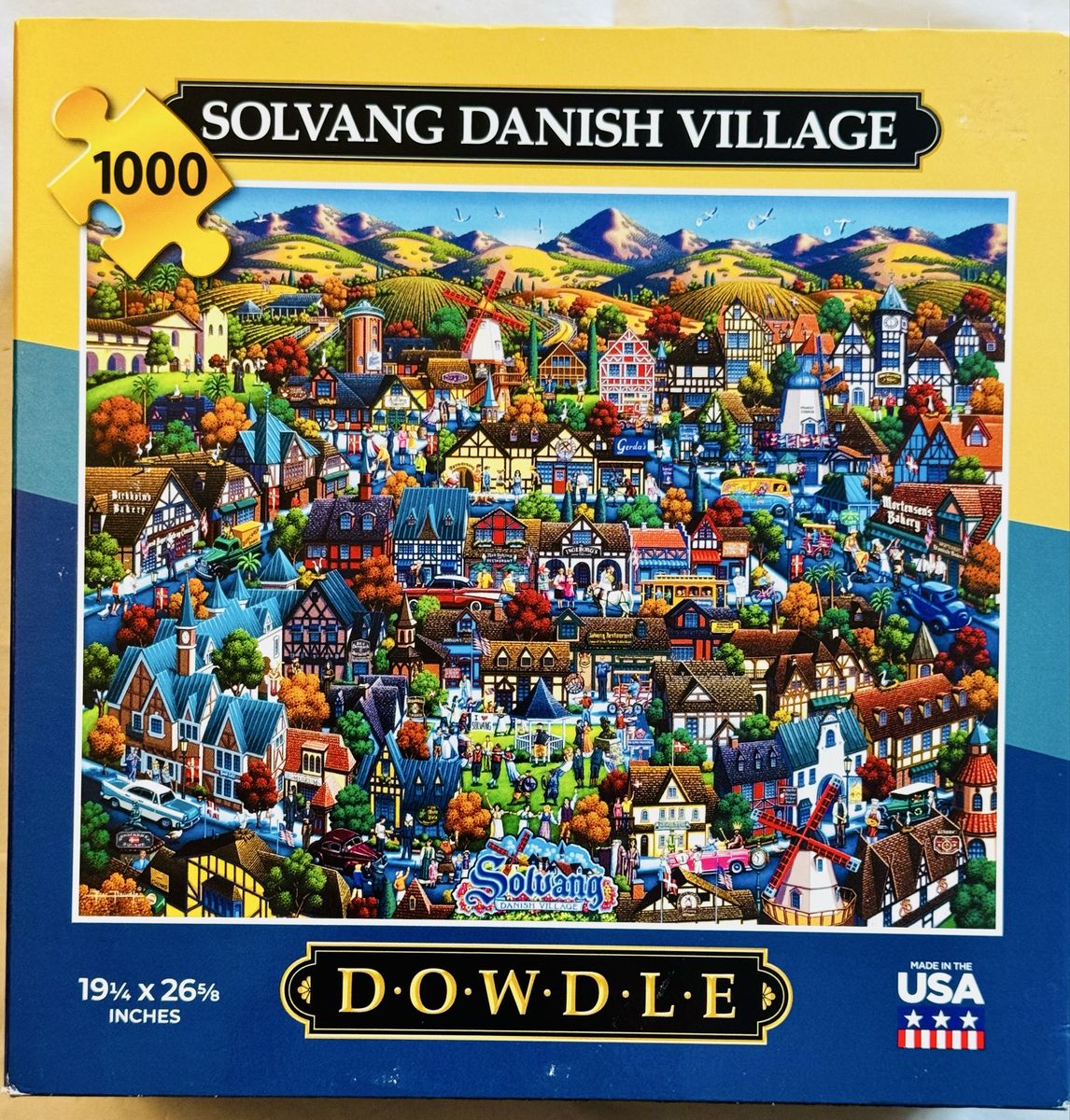 NEW!! Dowdle 1000 Piece Folk Art Solvang Danish
