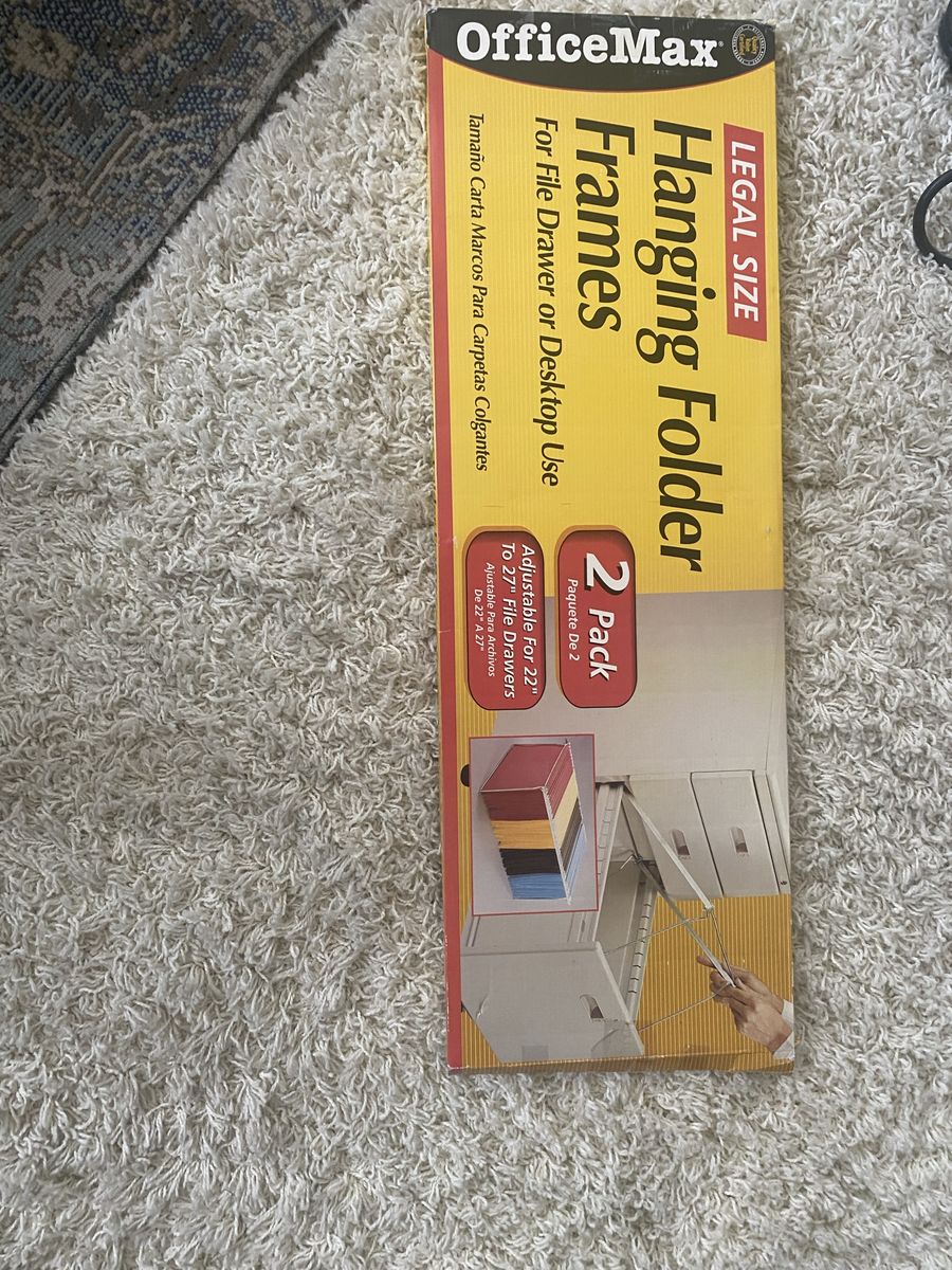 OfficeMax Legal Size Hanging Folder Frames 2 Pack Adjustable