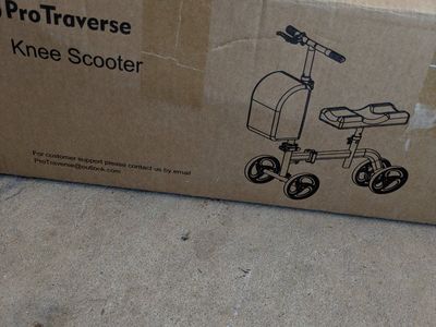 ProTraverse Steerable Knee Scooter Walker with Storage Bag - Black