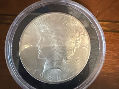 1925 Silver dollar coin