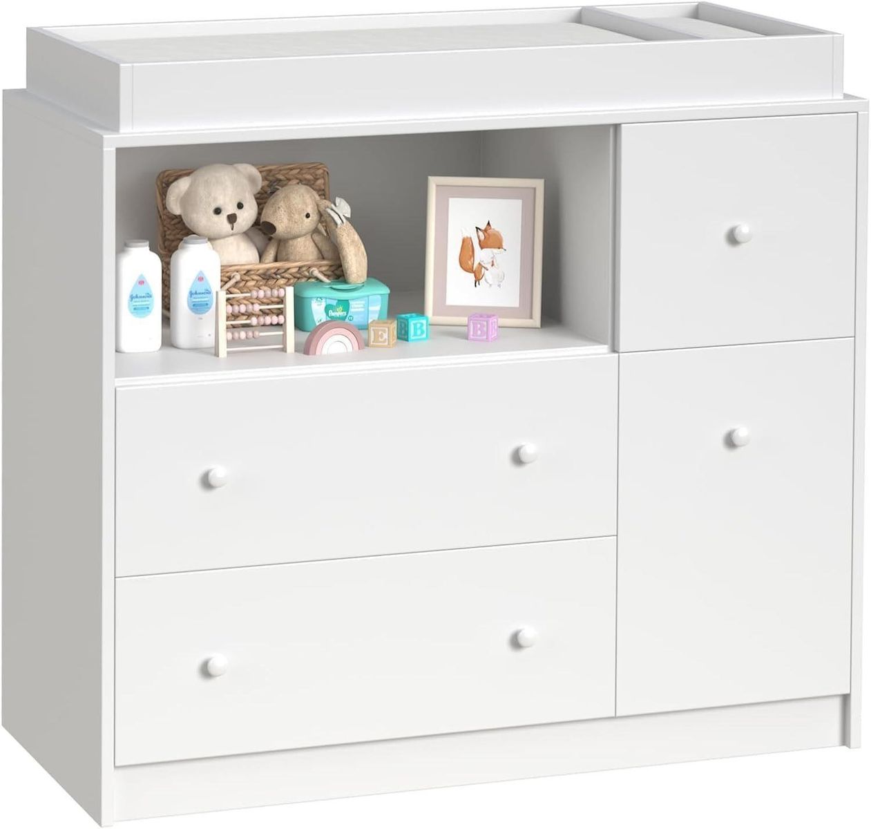 Baby Changing Dresser with 3 Drawers