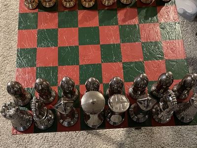 vintage ceramic chess set