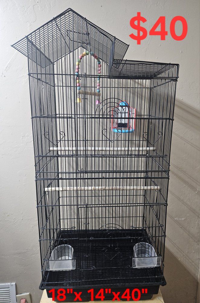 Large Black Bird Cage