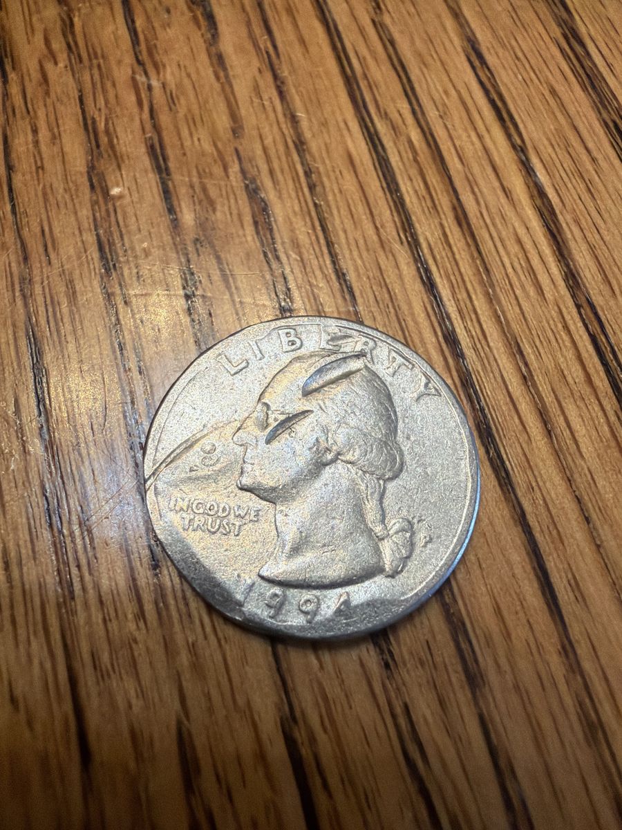 Rare 1994-P Washington Quarter - Major Genuine Split/Defective Planchet Mint Error