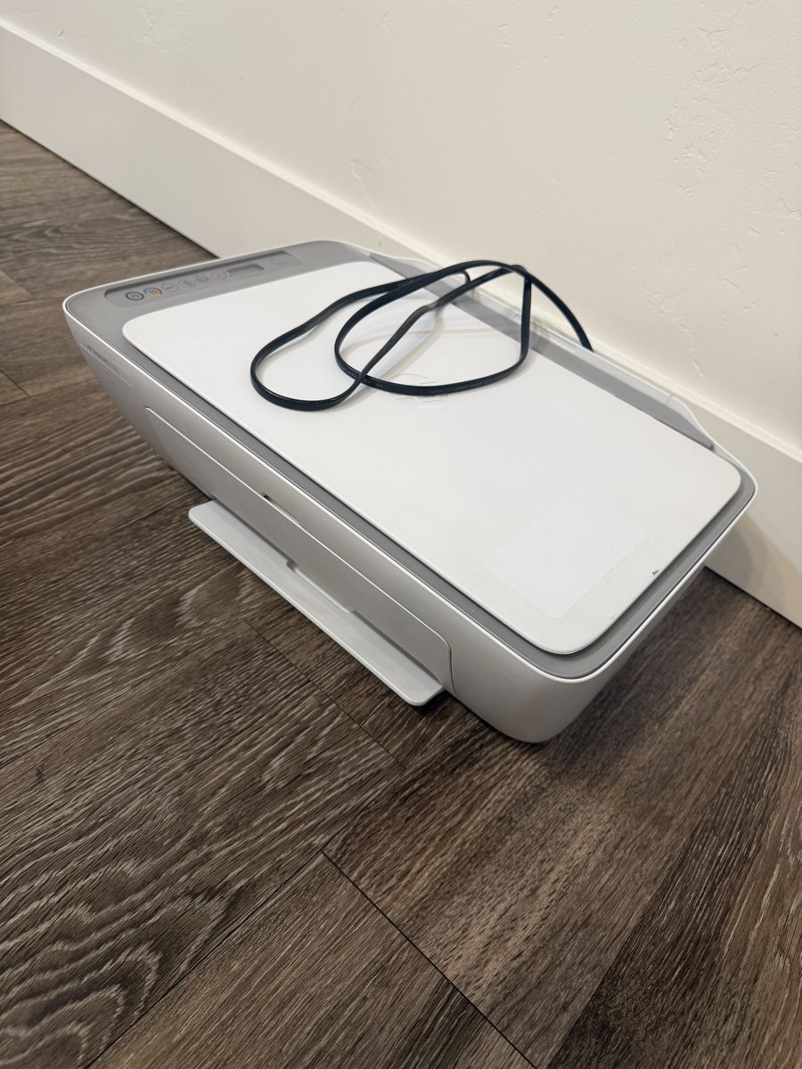 HP DeskJet 2722 All-in-One Wireless Printer with Power Cord - White/Gray