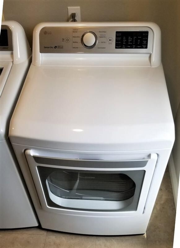 LG 7.3 Cu. Ft. White Front Load Gas Dryer Free Delivery within 45 miles