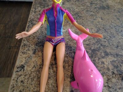Barbie with dolphin