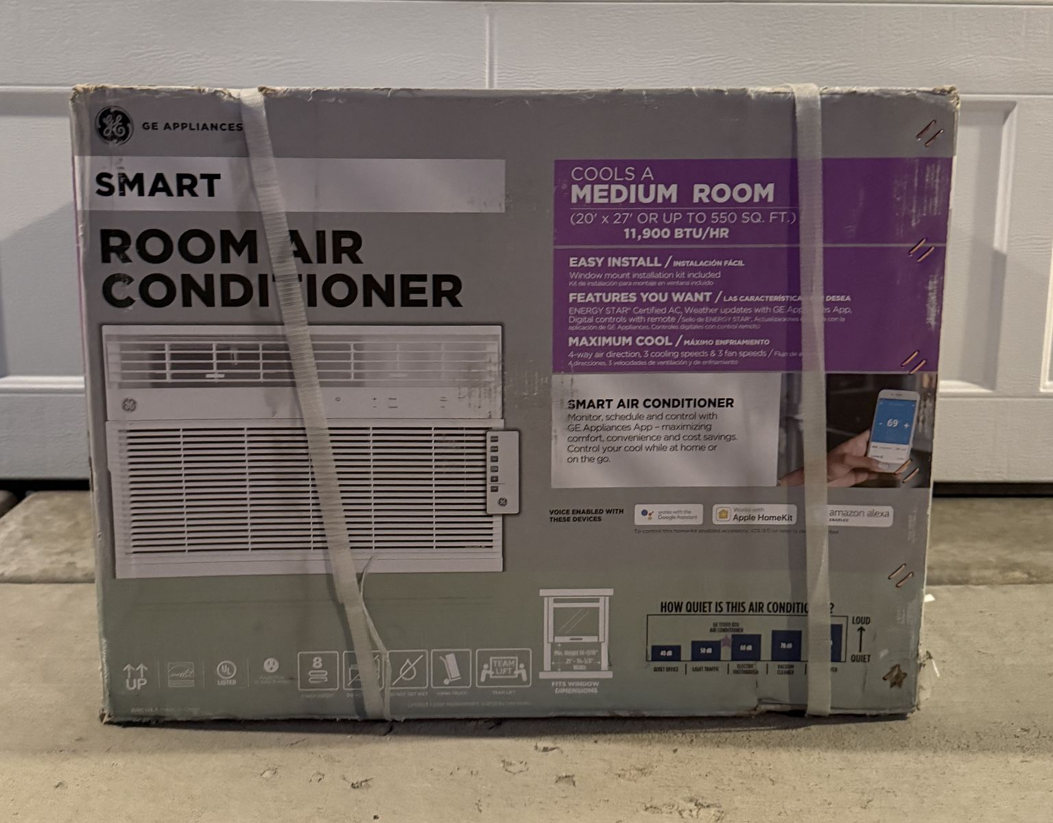 NEW GE 11,900 BTU Smart Electronic Window Air Conditioner Rooms up to 550 sqft
