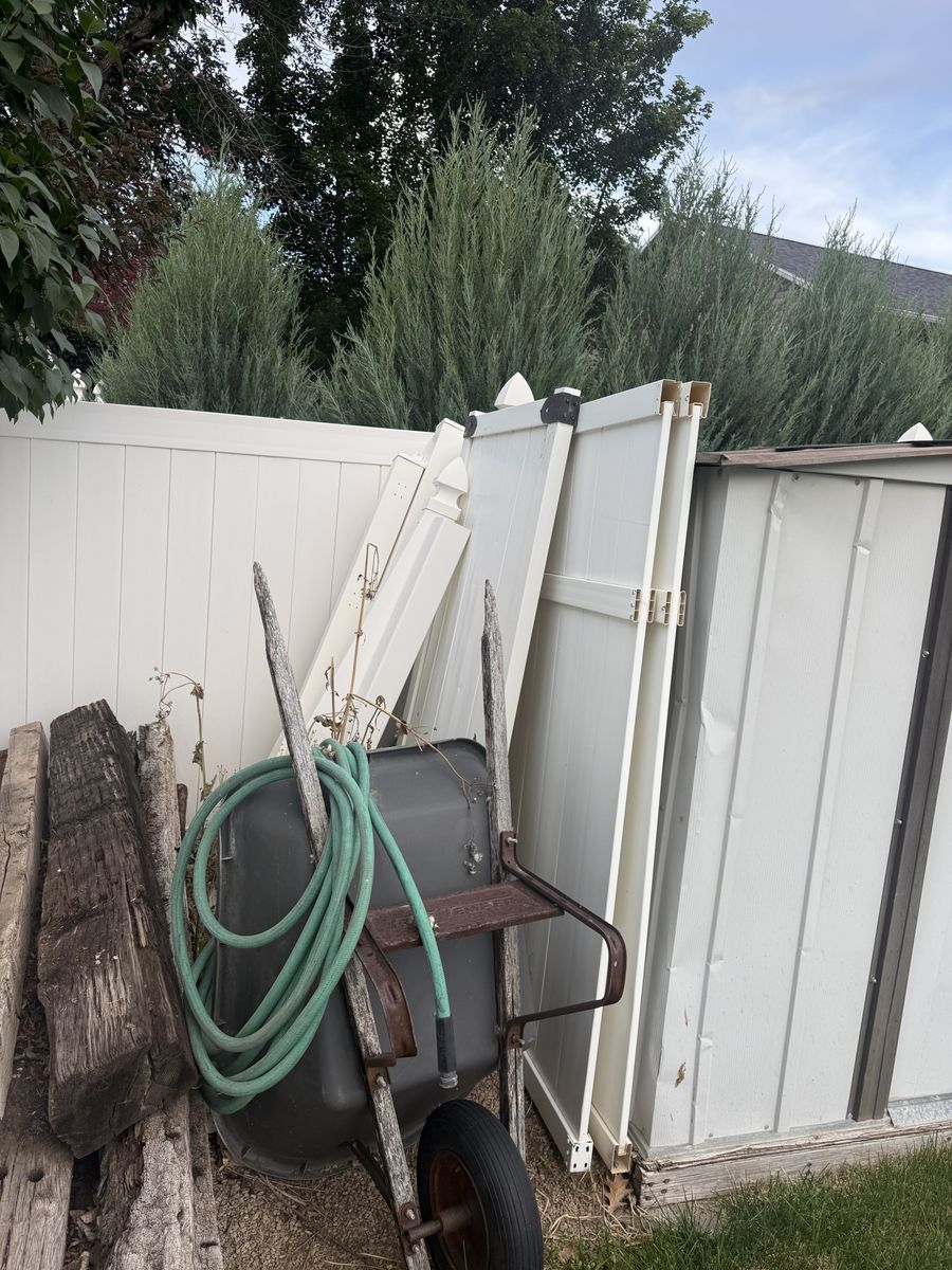 Vinyl fence pieces