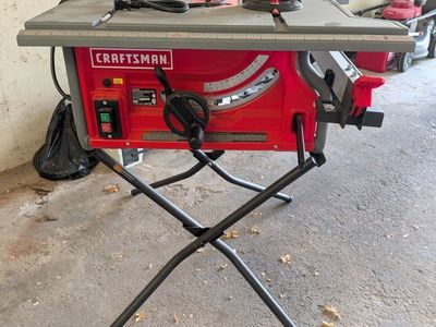 Craftsman 10-inch Portable Table Saw with Stand - Powerful 15 Amp Motor