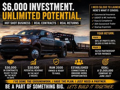 $6,000 Investor Opportunity - Hot Shot Trucking
