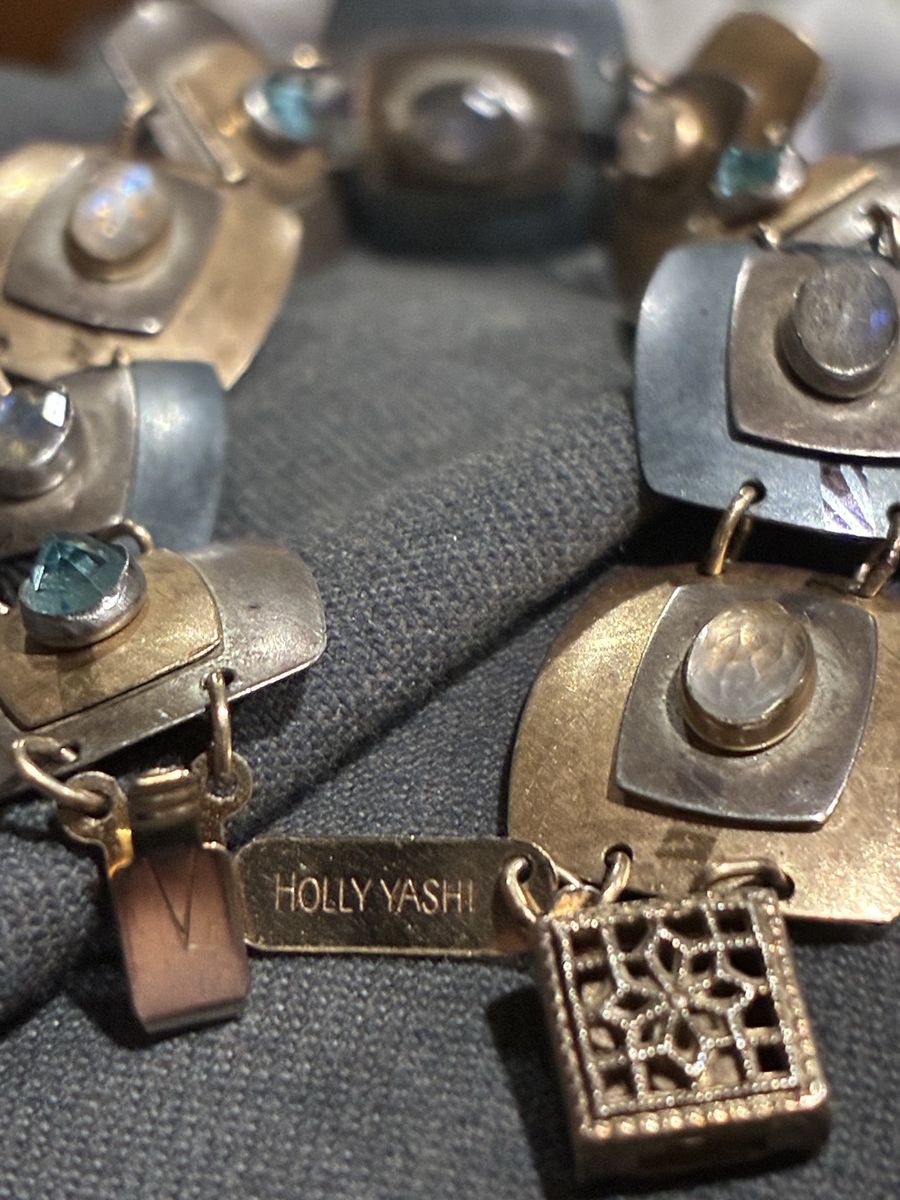 Holly Yashi Mixed Metal Bracelet with Blue Topaz & Moonstone