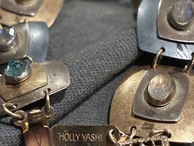 Holly Yashi Mixed Metal Bracelet with Blue Topaz & Moonstone