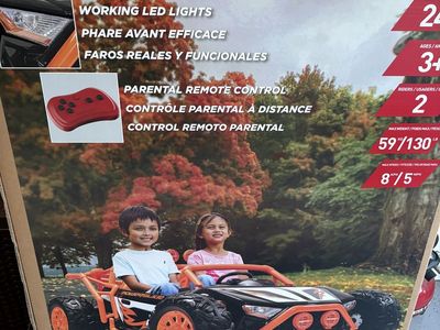 Brand New! Awesome Deal - Dynacraft 24V Powerslide Trail Rider Ride-On Toy Car - Orange/Black
