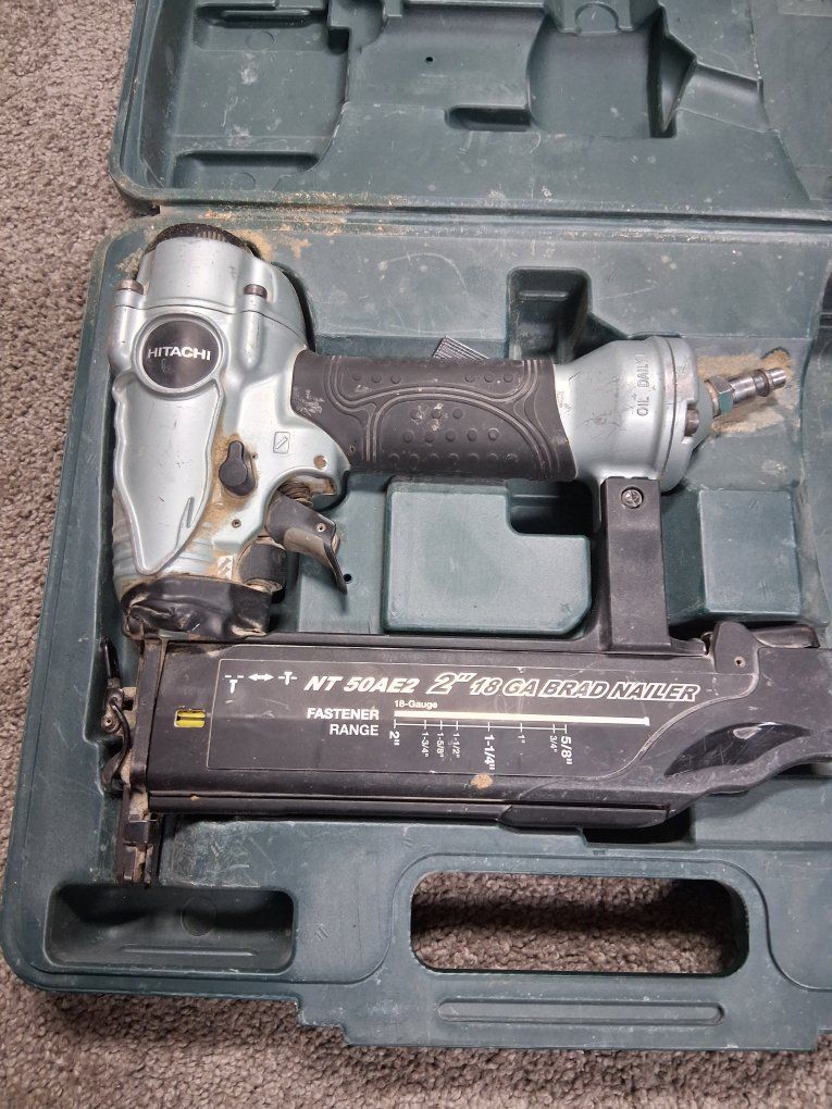 Hitachi Brad Nailer in Case Works Fantastic!