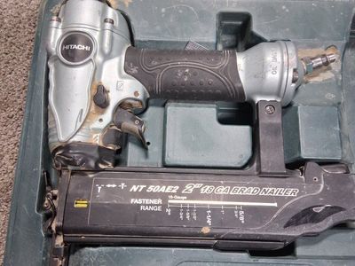 Hitachi Brad Nailer in Case Works Fantastic!