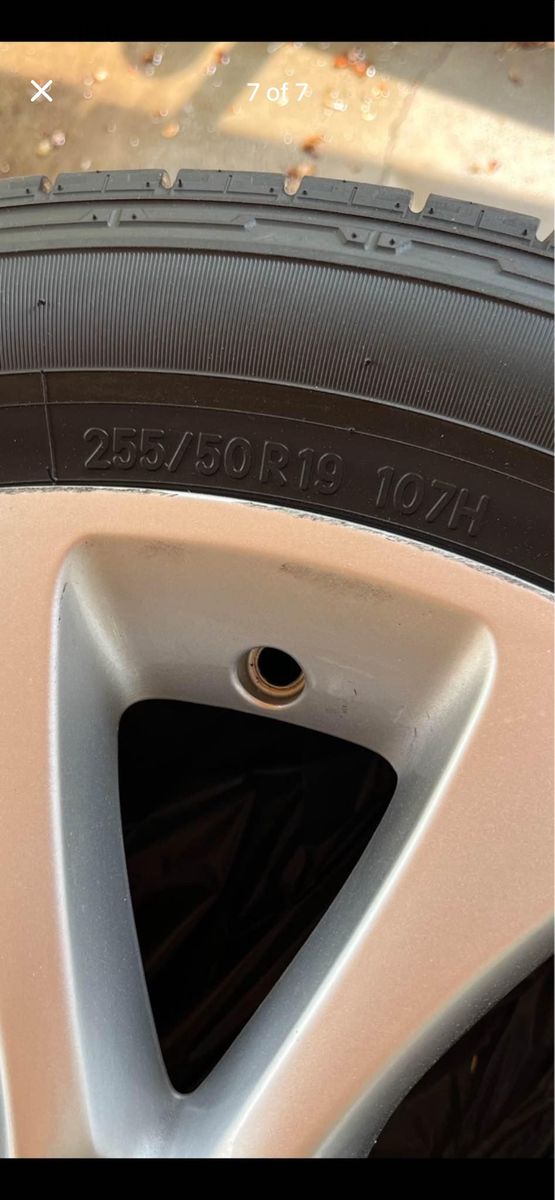 4ea 255/50R19 107H 4tires/rims