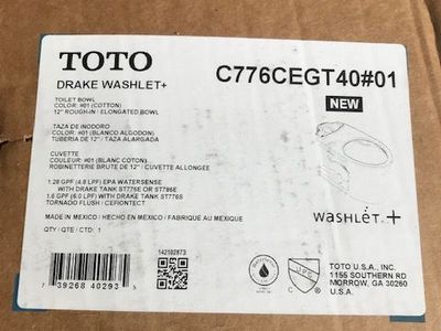 TOTO toilet base C776CEGT40#01 cotton color.