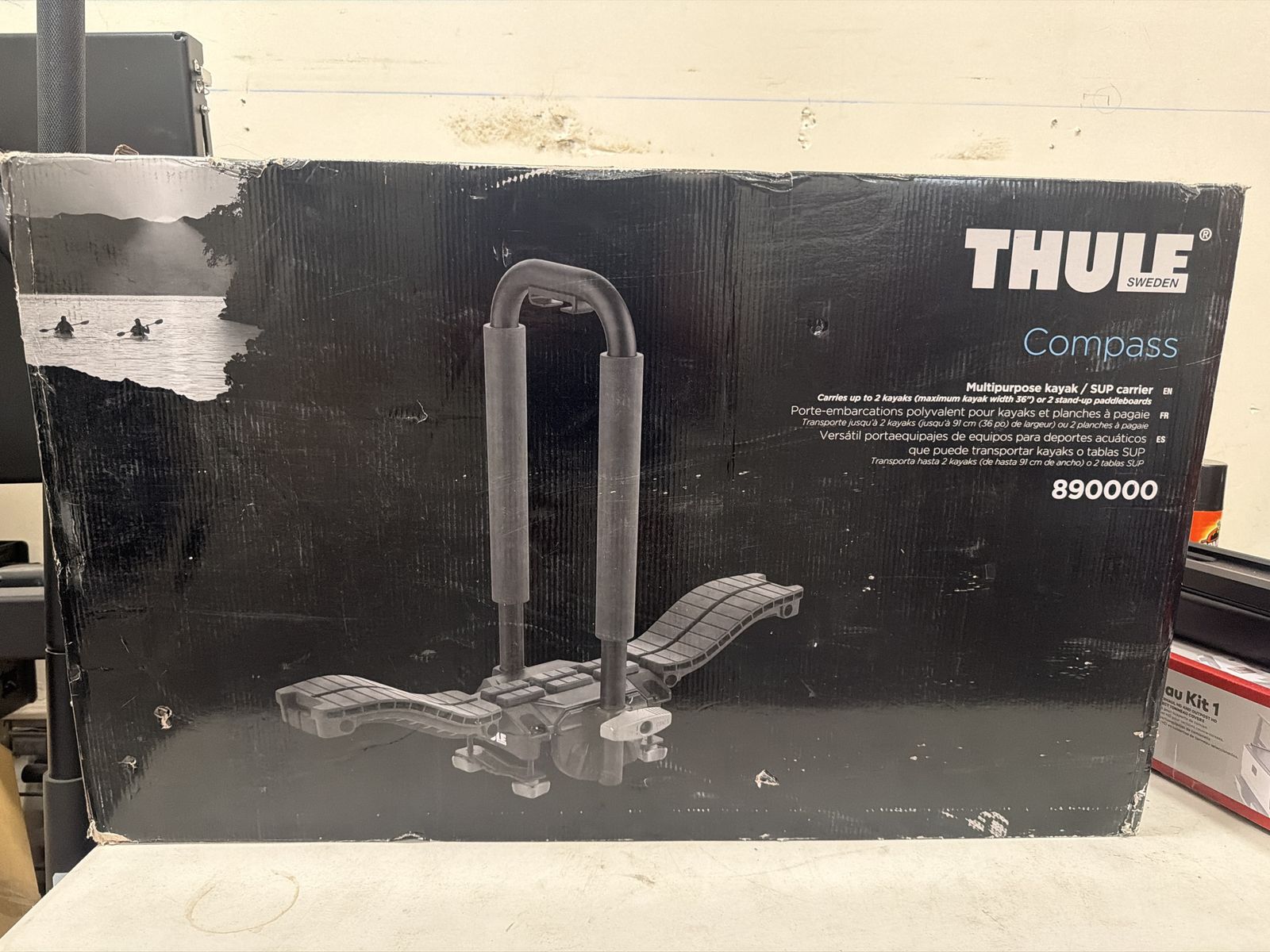 Thule Compass 890000 Multipurpose Kayak/SUP Carrier - Holds 2 Kayaks/SUPs