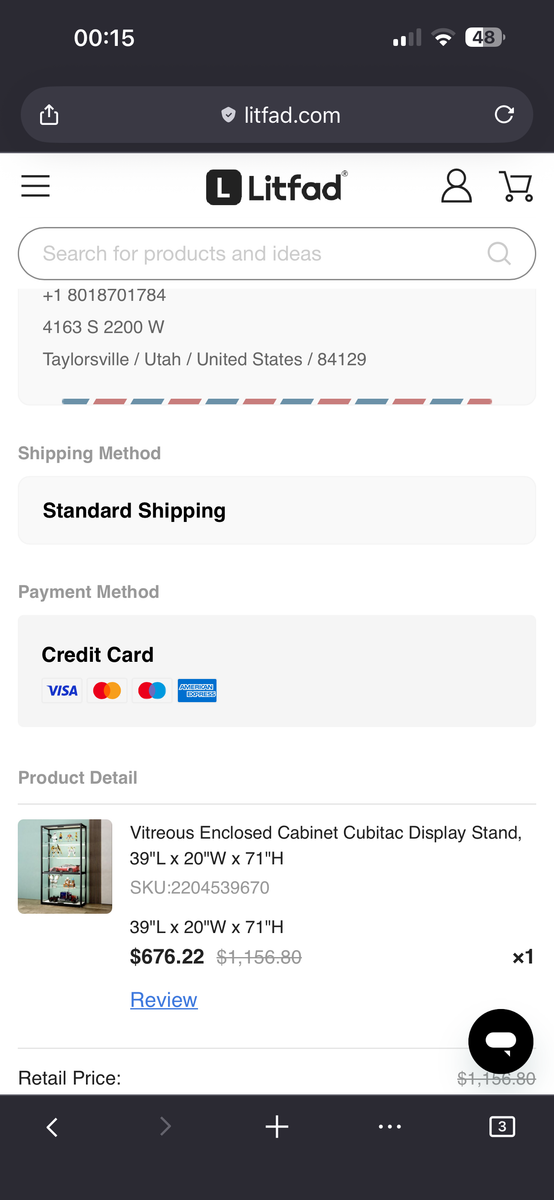Litfad Museum Quality Display Cabinet