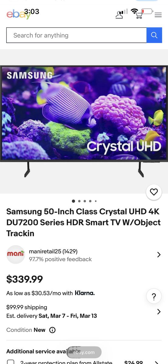 Samsung Crystal Smart Tv