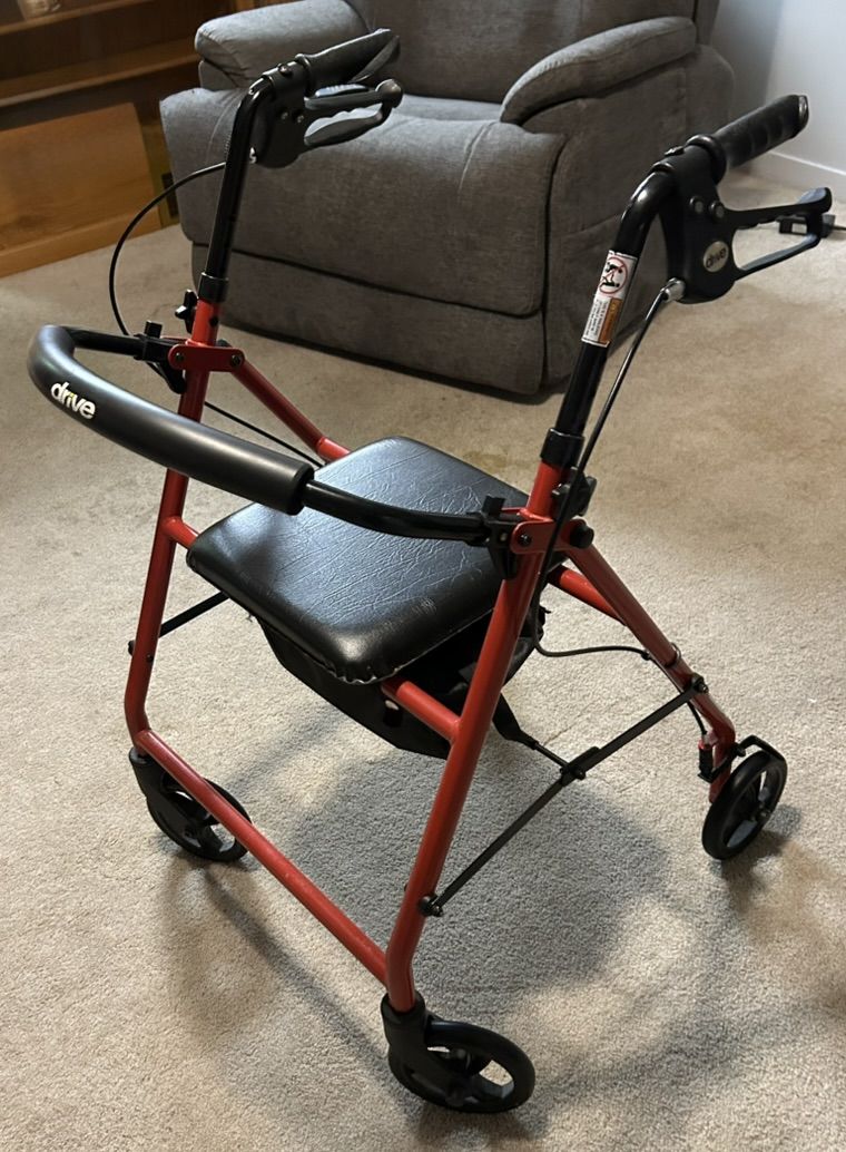Drive Aluminum Rollator with Fold Up and Removable Back Support $75