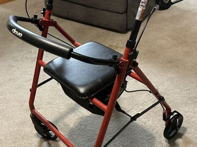 Drive Aluminum Rollator with Fold Up and Removable Back Support $75